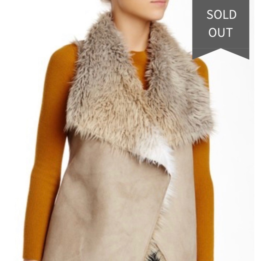 Faux Shearling Long Vest